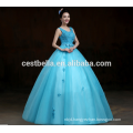 2017 blue dress floor length wedding dress laced diamond decoration new style wedding dress wholesale